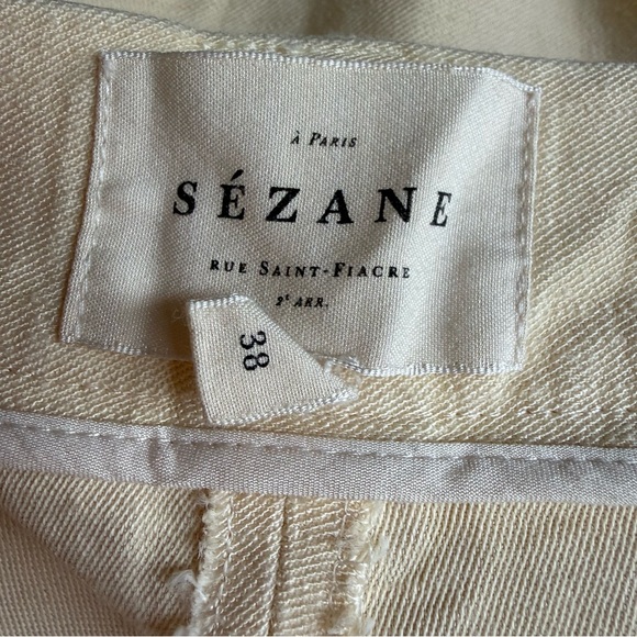 Sezane LouLou Trousers Ecru Cream - Picture 8 of 10